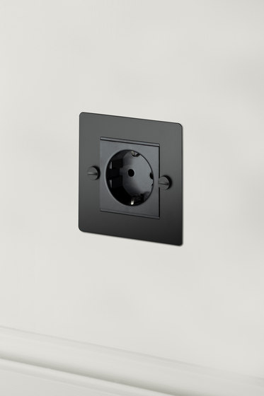 Electricity Euro Socket | 1G Black | EURO sockets | Buster + Punch