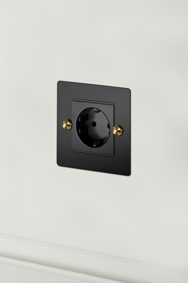 Electricity Euro Socket | 1G Black | EURO sockets | Buster + Punch