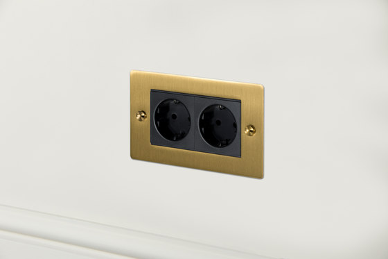 Electricity Euro Socket | 2G Brass | EURO sockets | Buster + Punch