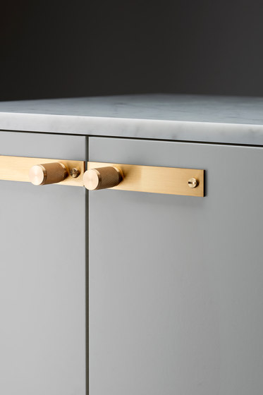 Furniturer Knob | Plate | Brass | Cabinet knobs | Buster + Punch