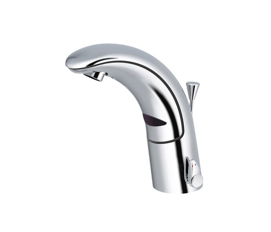 IQ lavatory faucet A10, with IR-Sensor, with mixing, with drain assembly - battery | Robinetterie pour lavabo | CONTI+