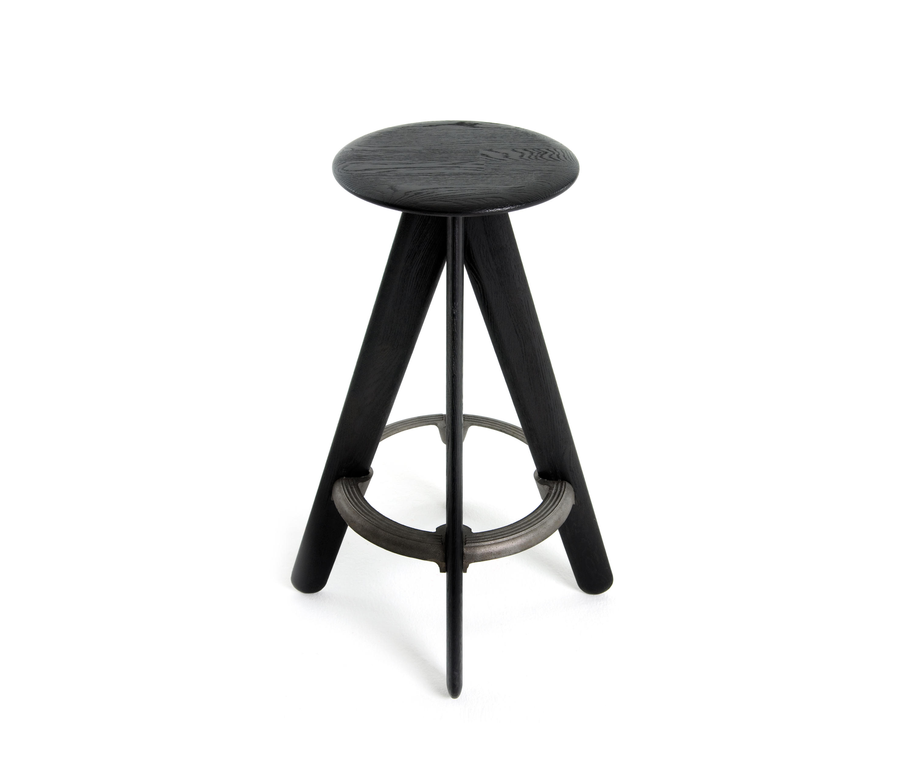 Bar Stools 3 Leg Base High Quality Designer Architonic Slab Bar Stool Black Stools Tom Dixon