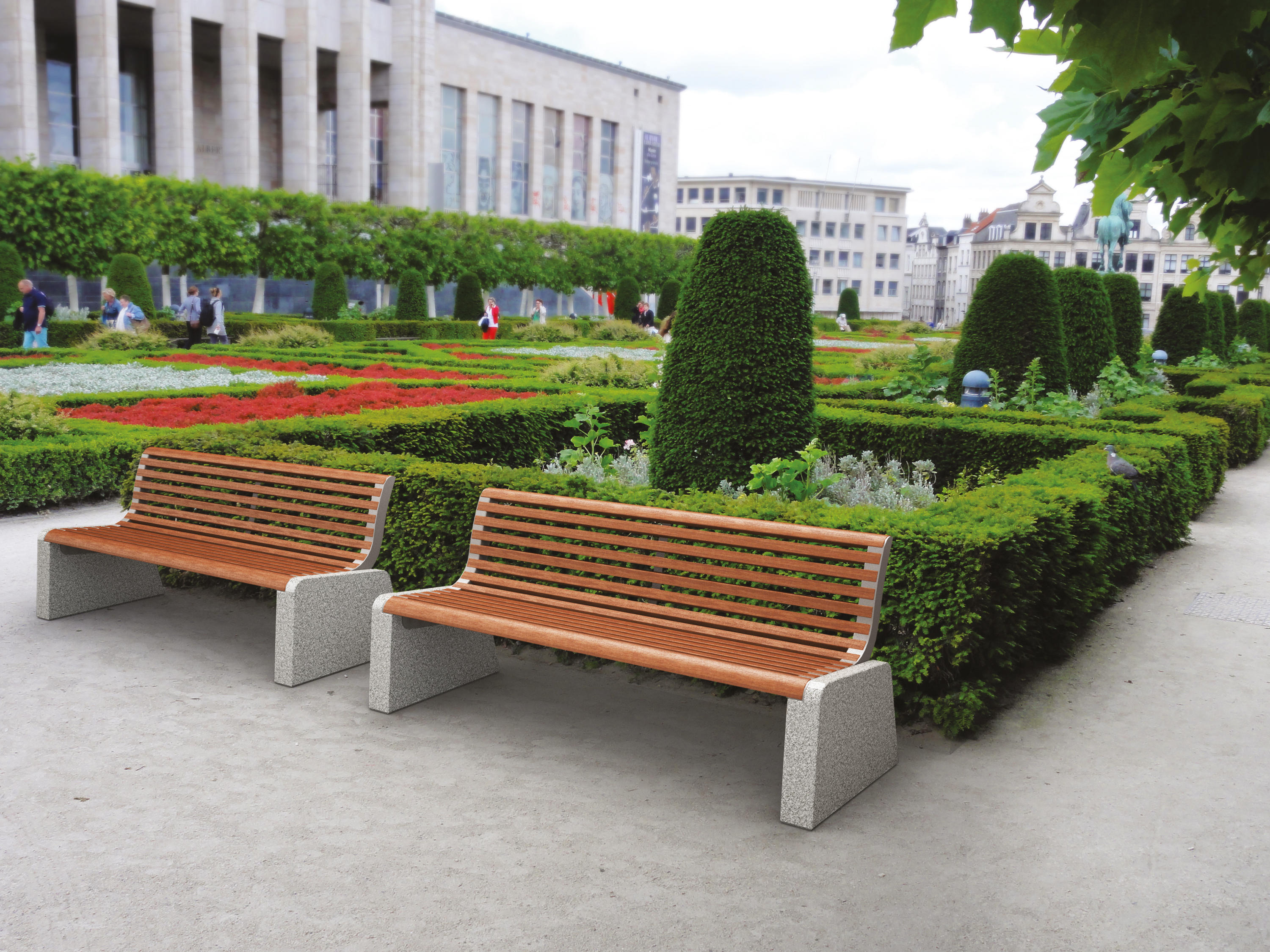 FORMA PARK BENCH WITH BACKREST Exterior Benches From Mmcit 