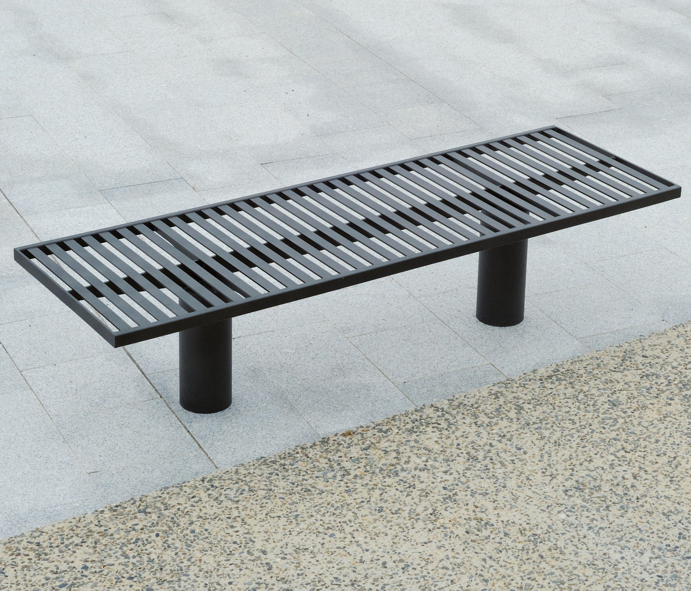 exterior metal benches