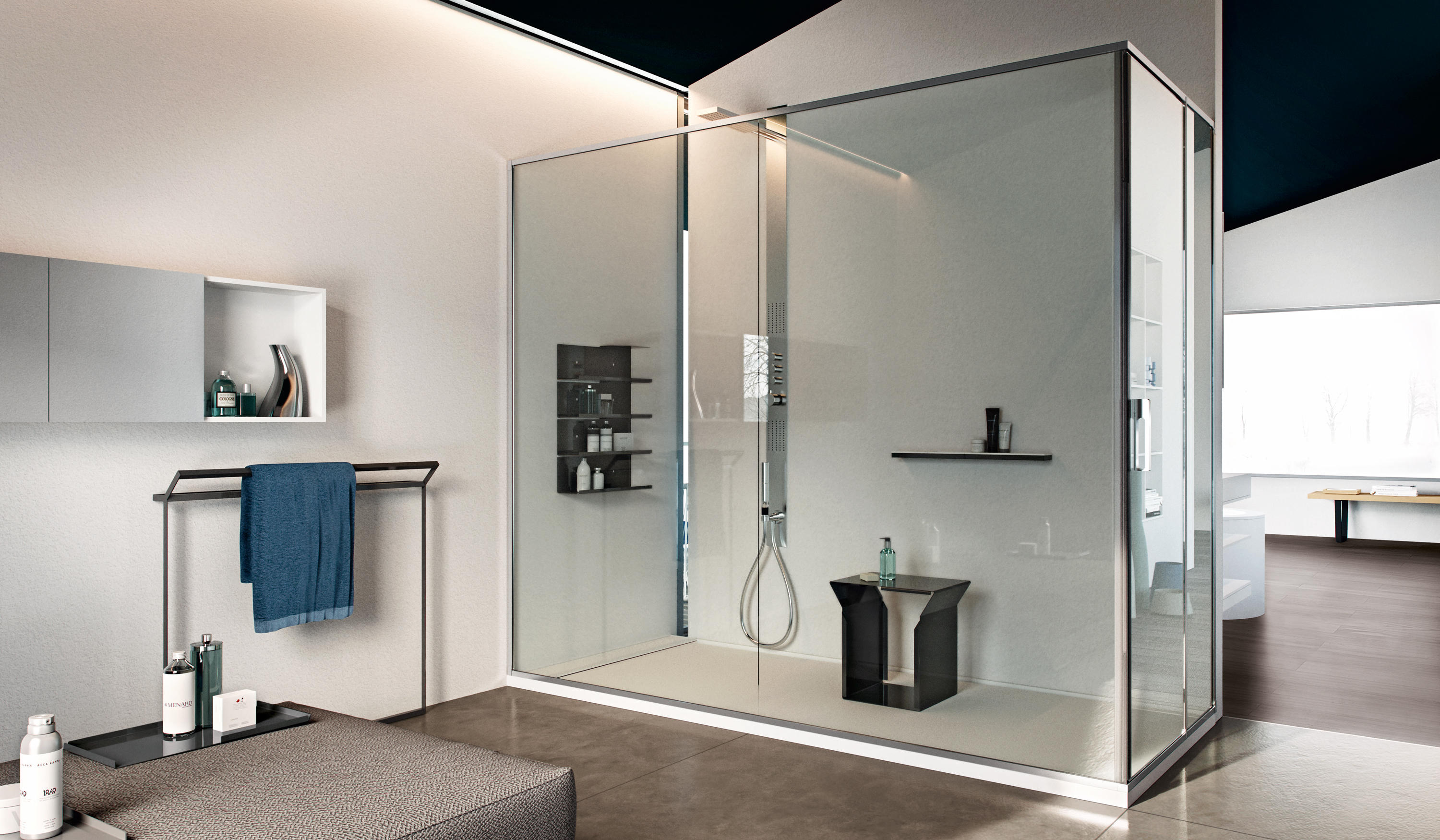 slim shower screen