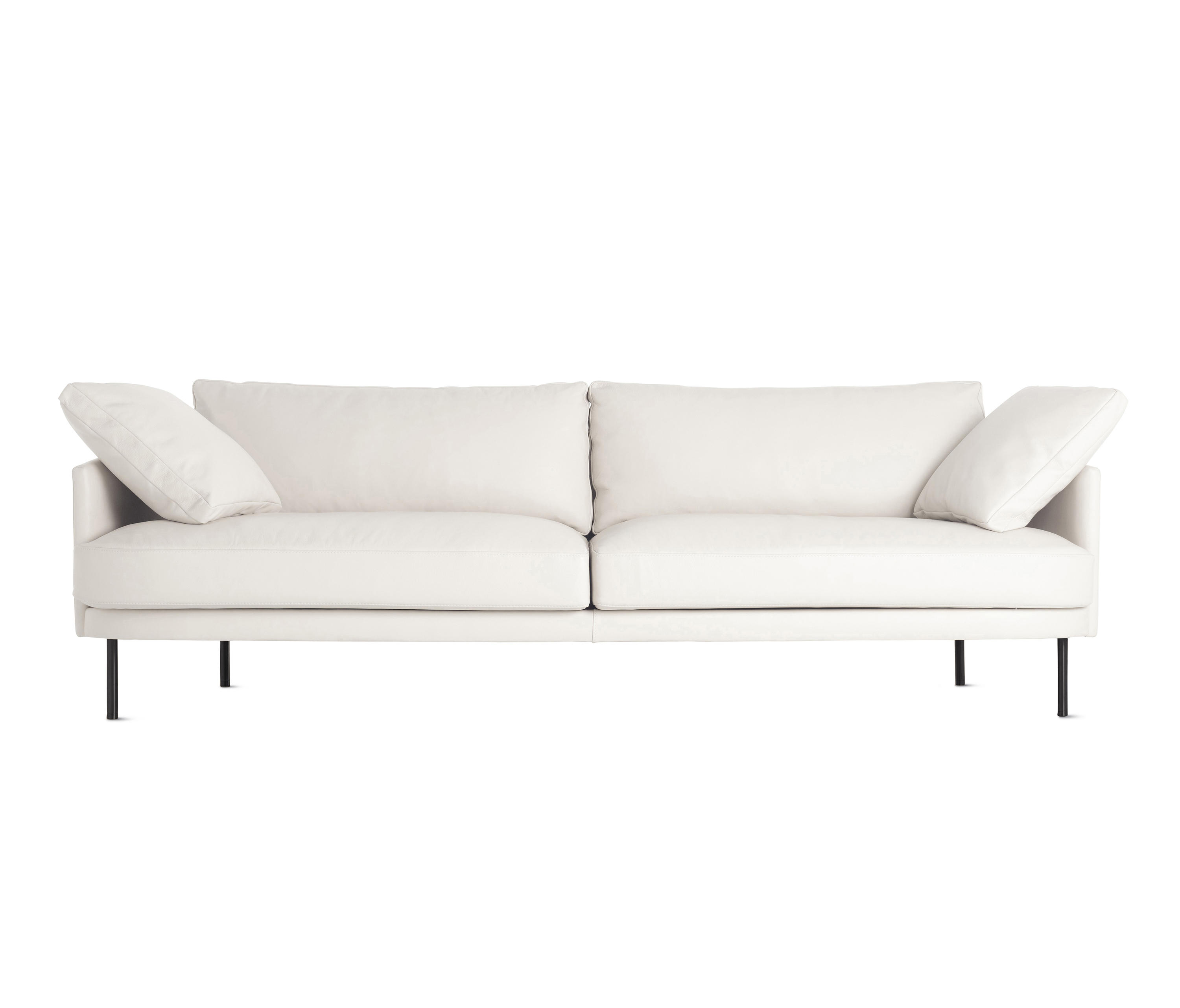 Camber 93” Sofa in Leather, Onyx Legs Architonic