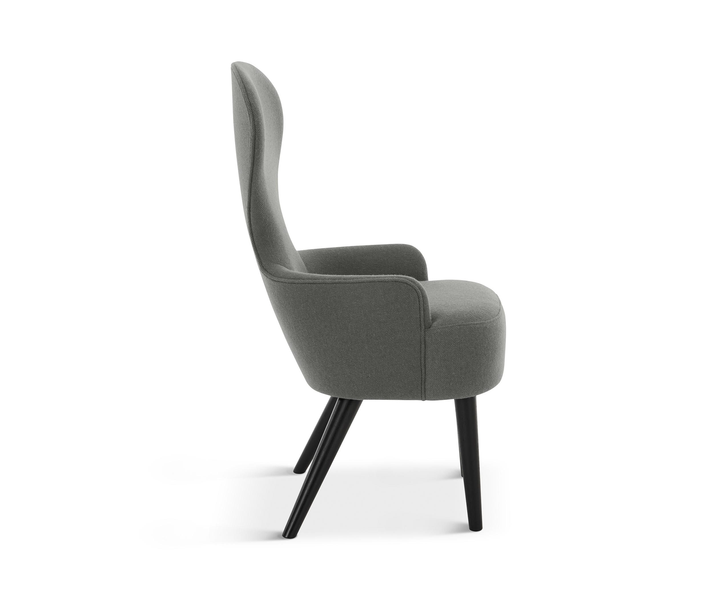 WINGBACK DINING CHAIR BLACK LEG HALLINGDAL 65 - Visitors chairs / Side ...