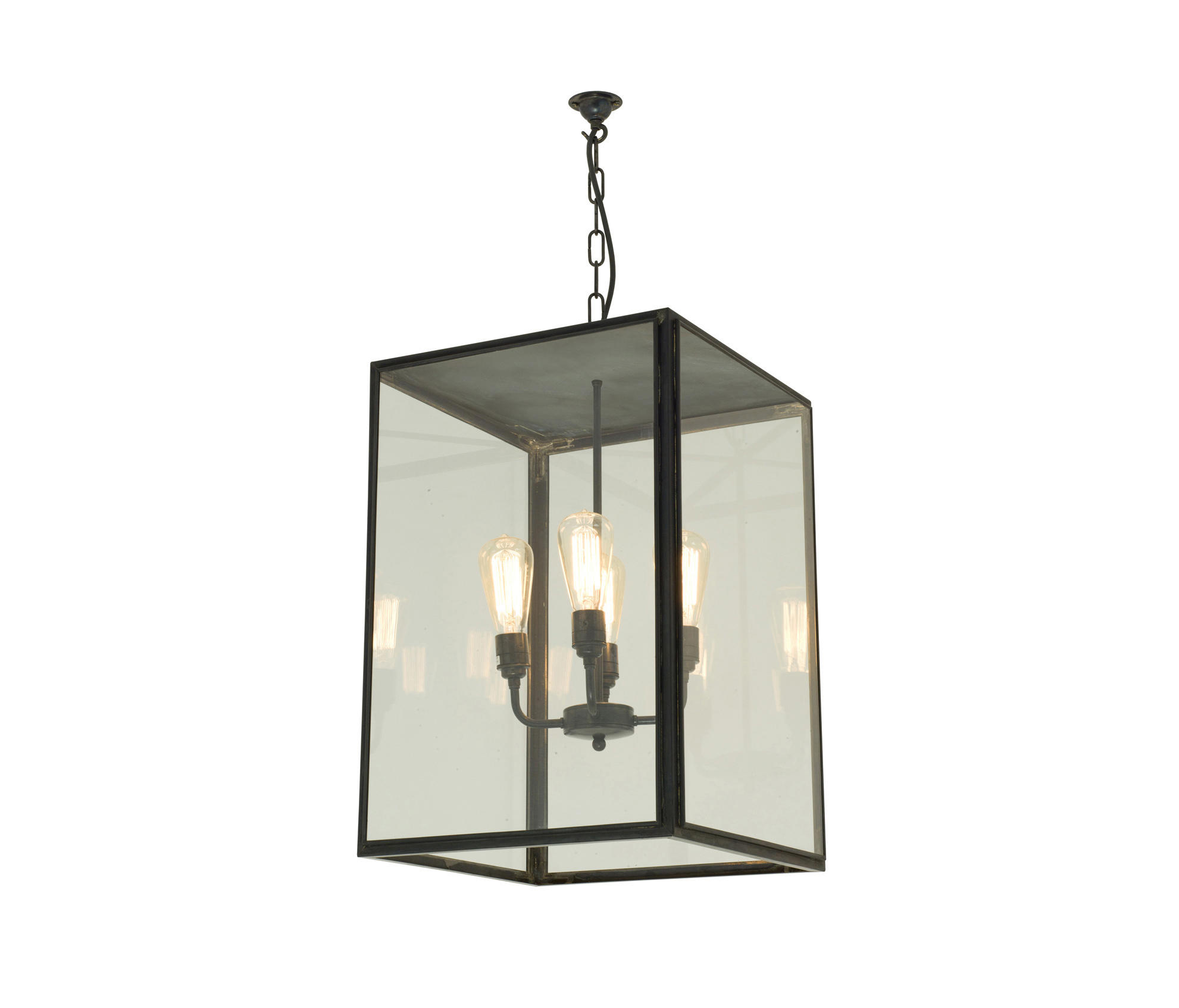 7638 Square Pendant Xl 4 L H Closed Top Weathered Br 7638 Square Pendant Xl 4 L H Closed Top Weathered Br