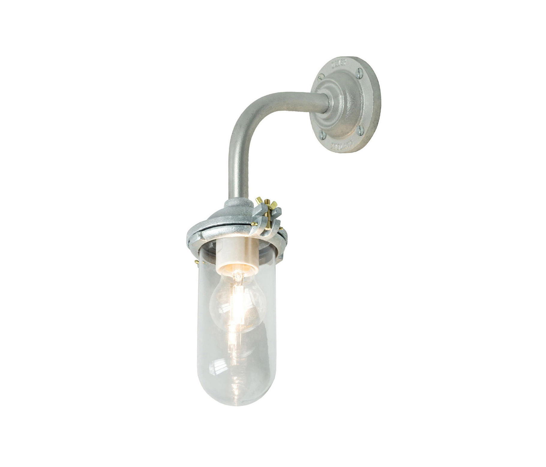 7684 EXTERIOR BRACKET LIGHT, NO REF, RIGHT ANGLE, ROUND, GALVANISED