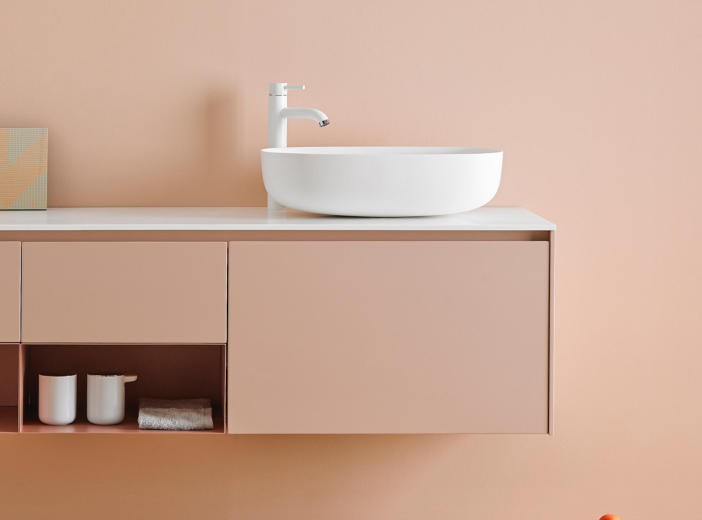 OVALO TOP MOUNT MATT CORIAN SINK Wash basins from Inbani