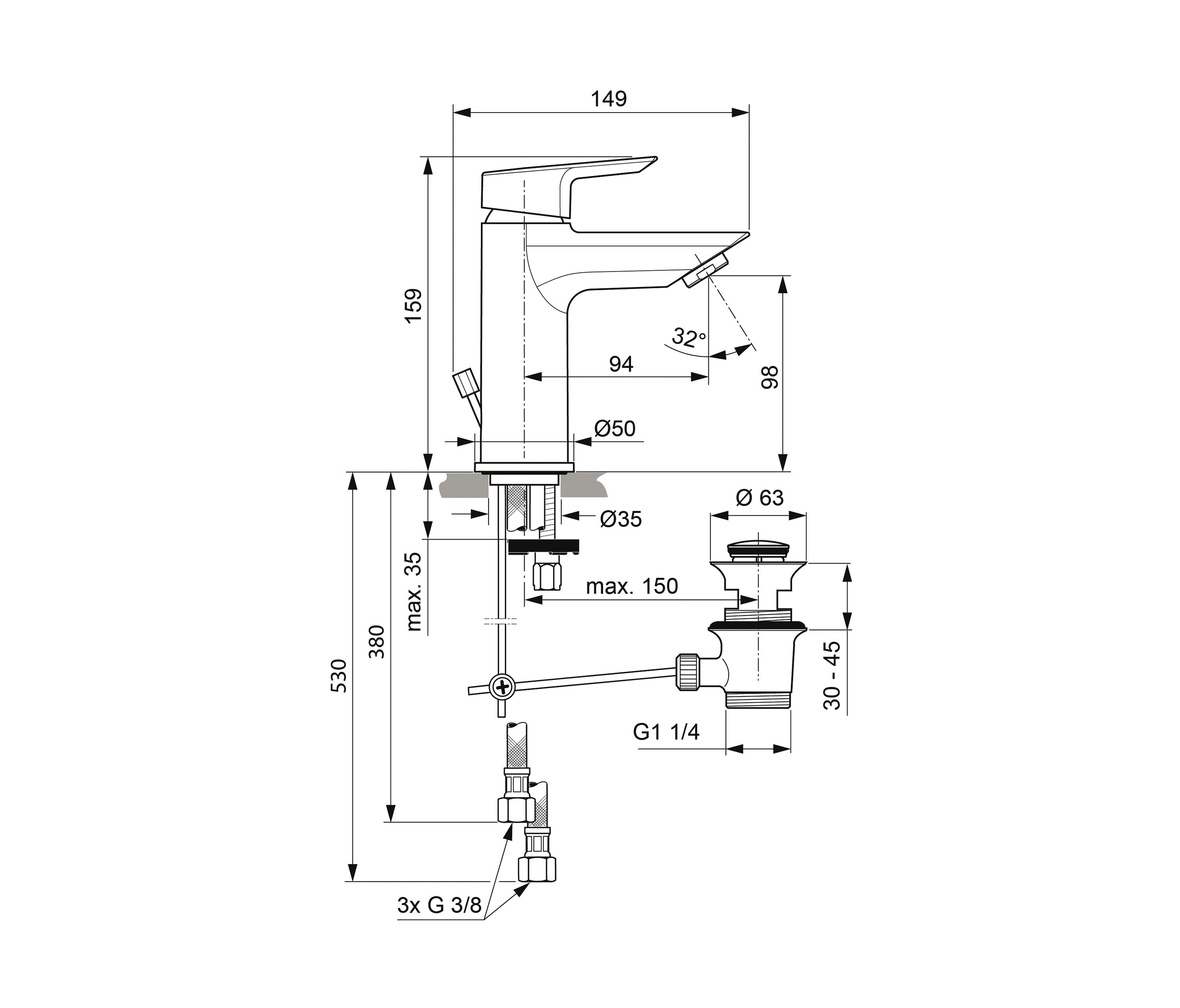 Tesi Waschtischarmatur ND (Niederdruck) | Architonic