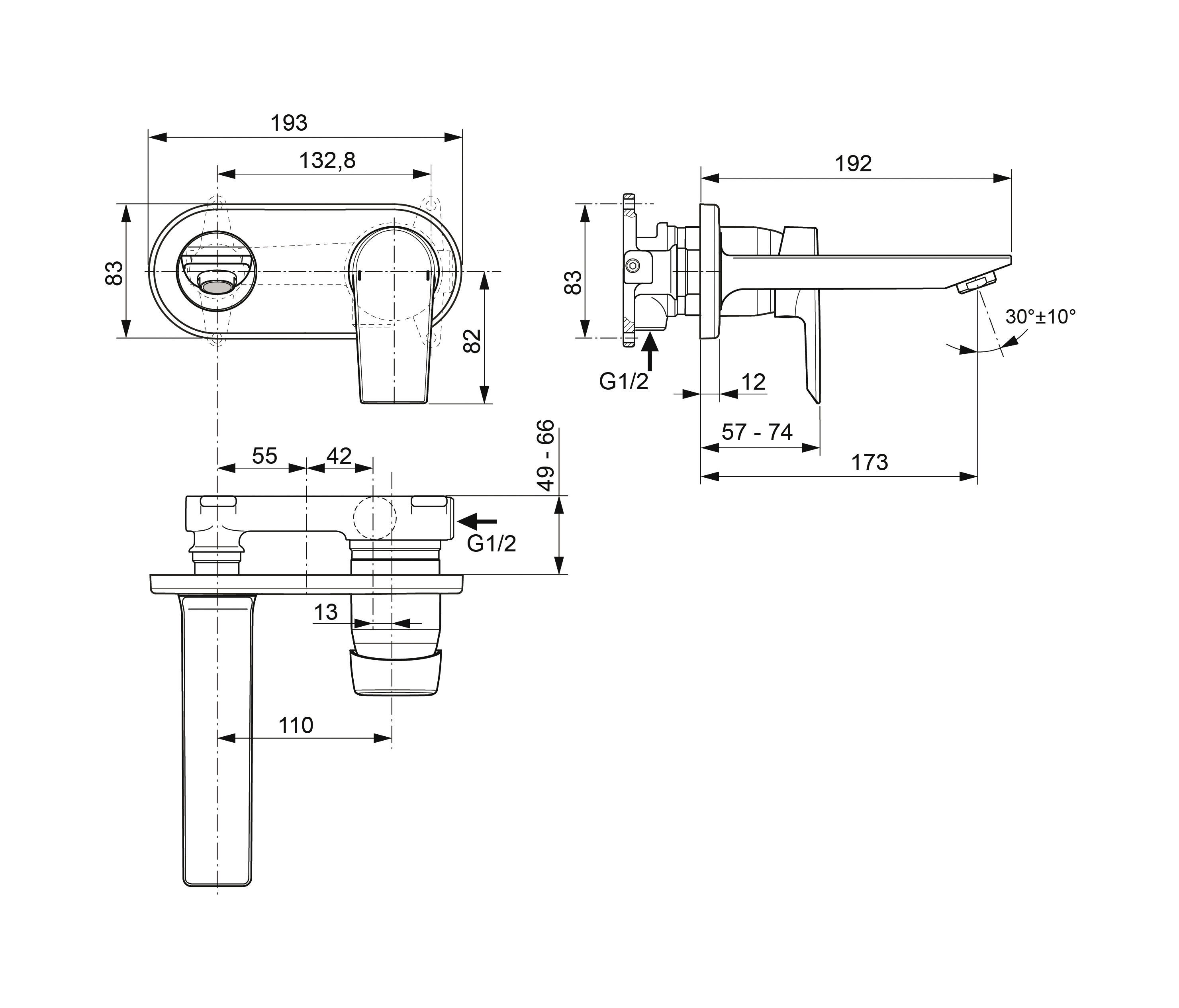 Tesi Wand-Waschtischarmatur | Architonic