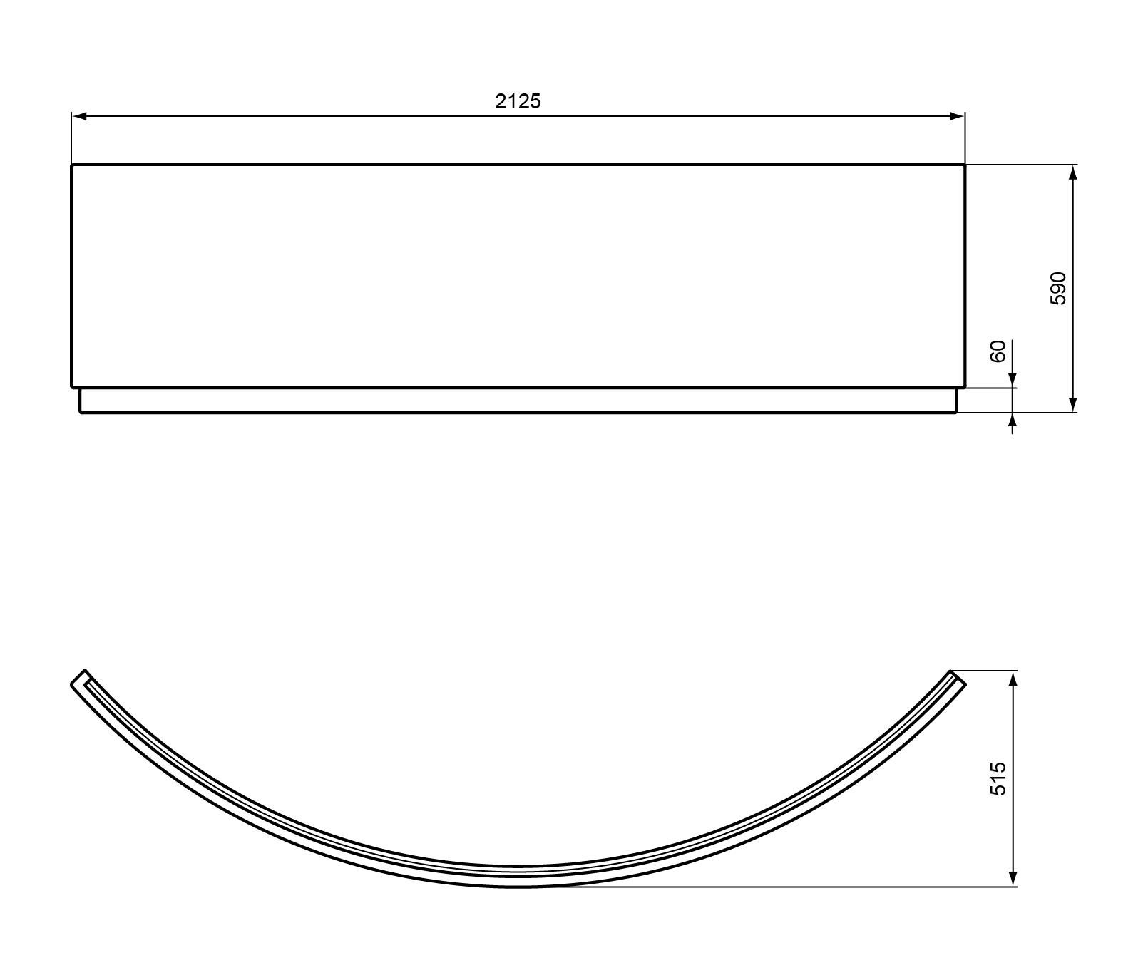 {Badewanne standard
65} TONIC II FRONTSCHÜRZE FÜR ECK-BADEWANNE 1500MM - Baths from Ideal ... | {Badewanne standard
65}