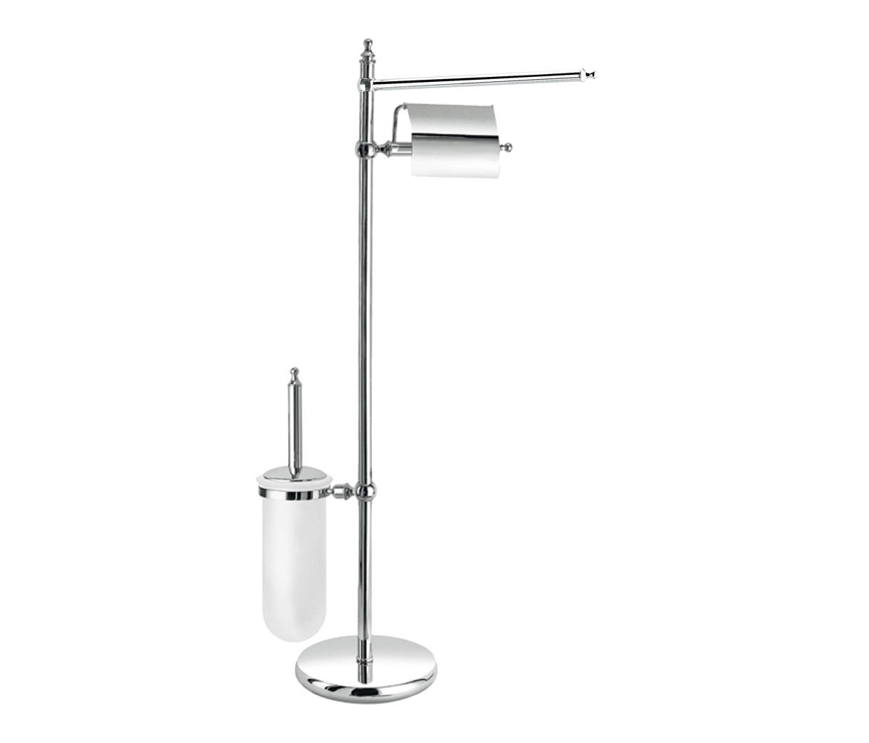 DW 6700 Freestanding Toilet Paper Holder and Toilet Brush Set in Polished  Chrome