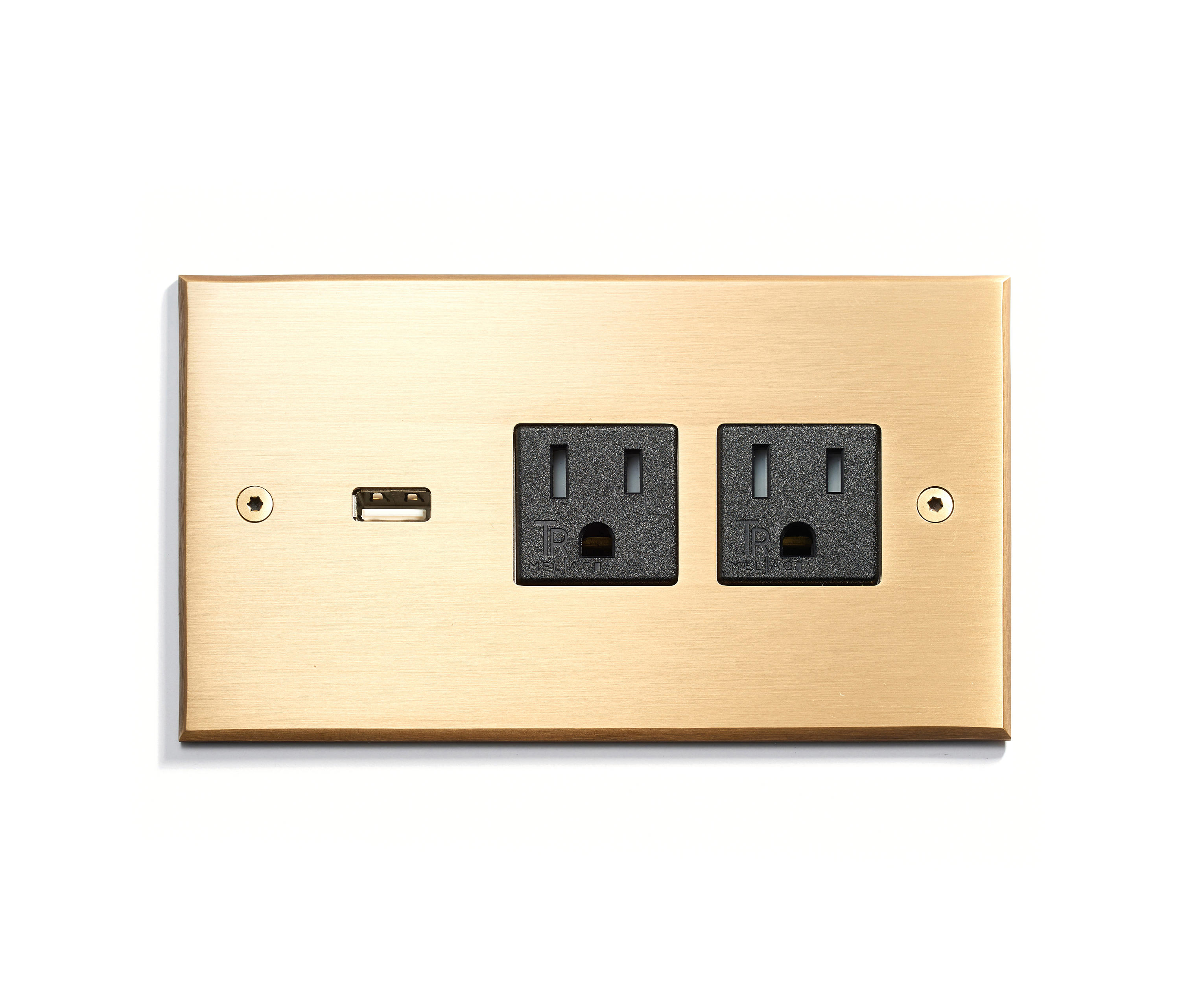 SPECIALTY USB + 2 OUTLETS American sockets from Meljac distributed