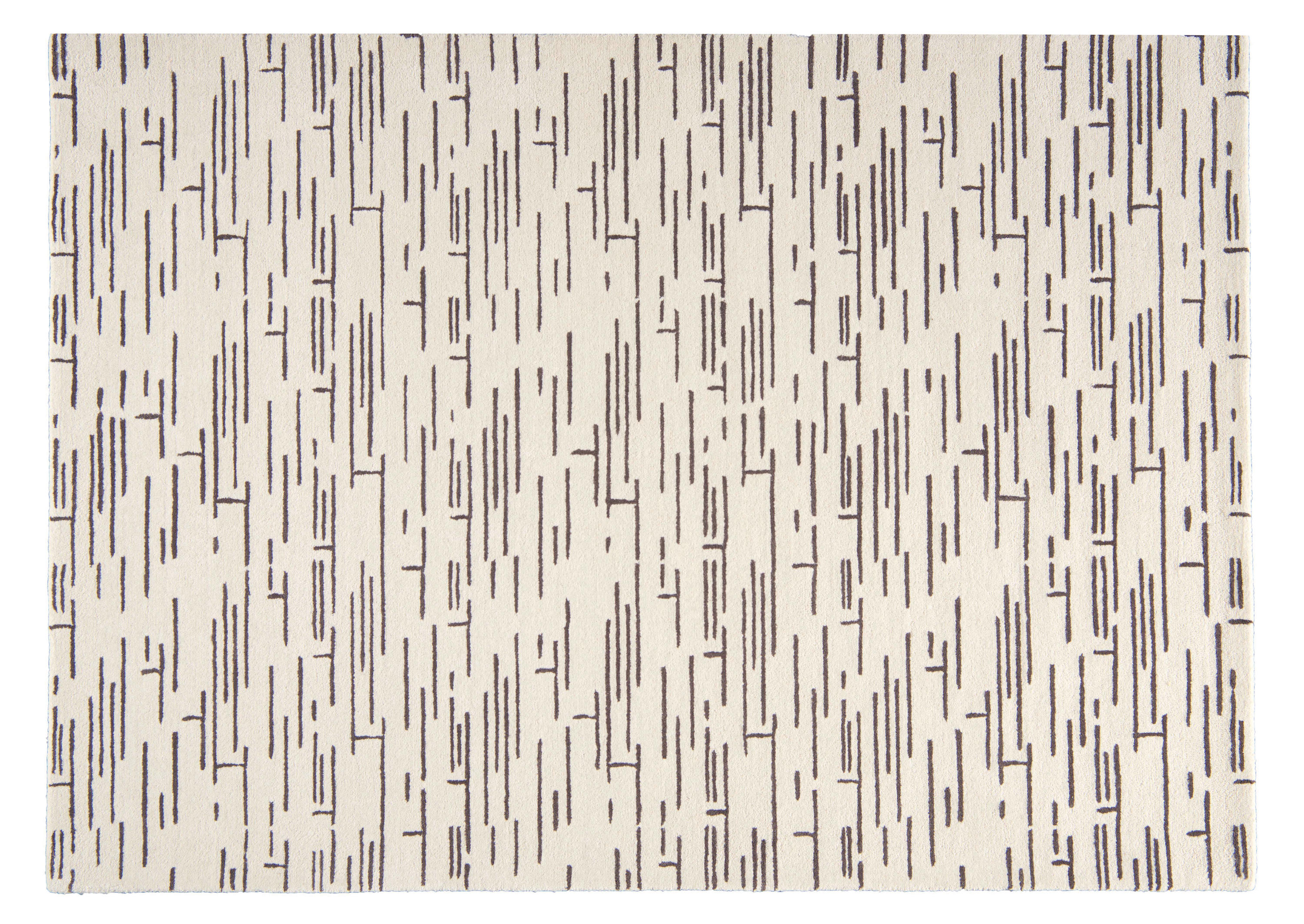 Tapis de laine - Otago (noir/blanc) 