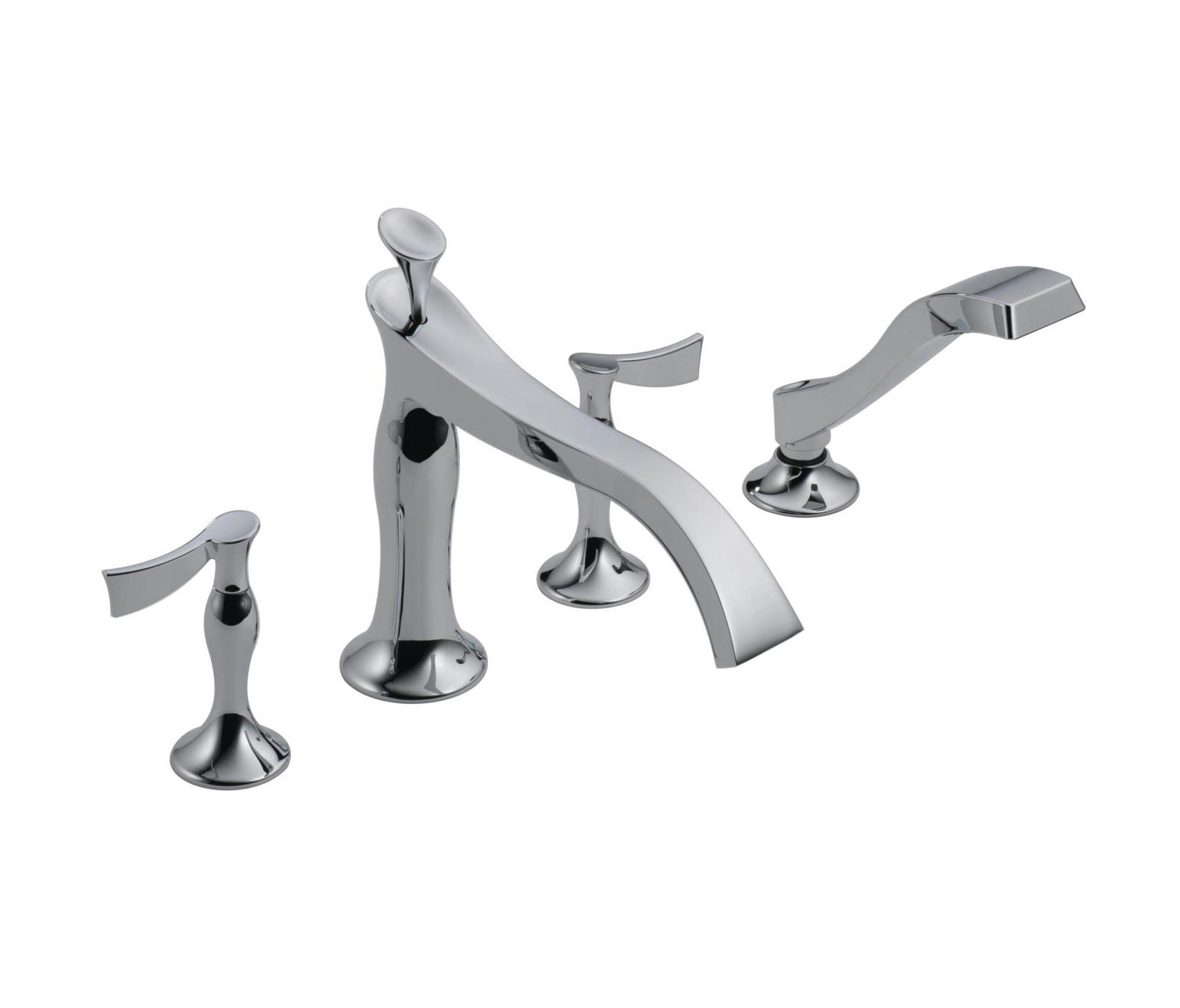 Roman Tub Faucet With Handshower And Lever Handles Architonic