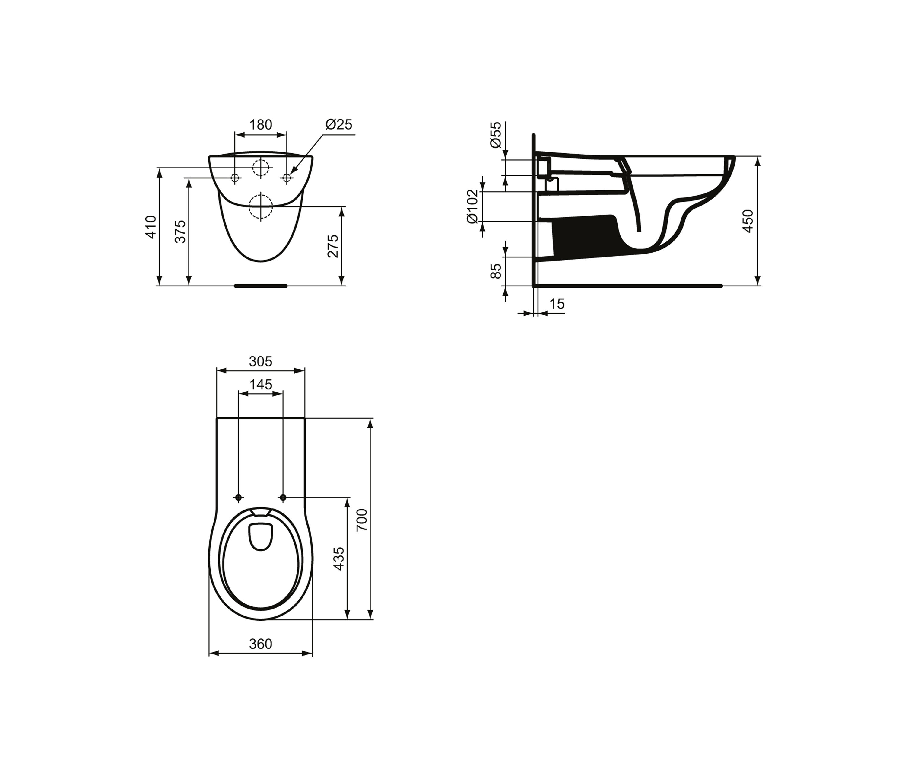 Contour 21 PLUS Wandtiefspül-WC 700 mm, ohne Spülrand | Architonic