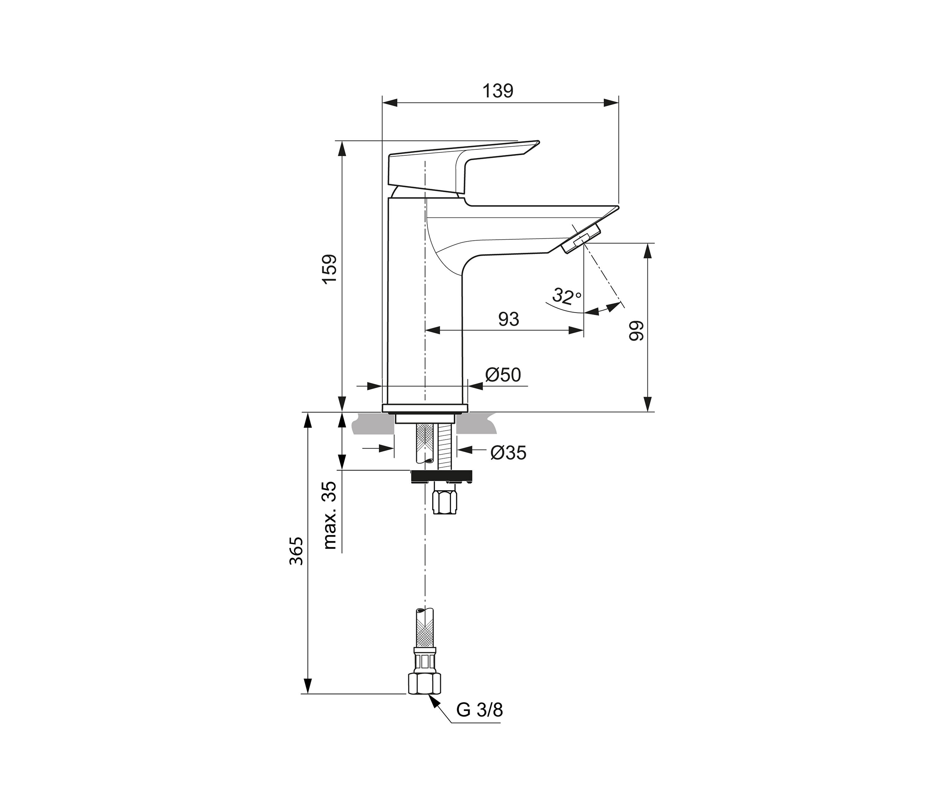 Tesi Waschtischarmatur ohne Ablaufgarnitur | Architonic