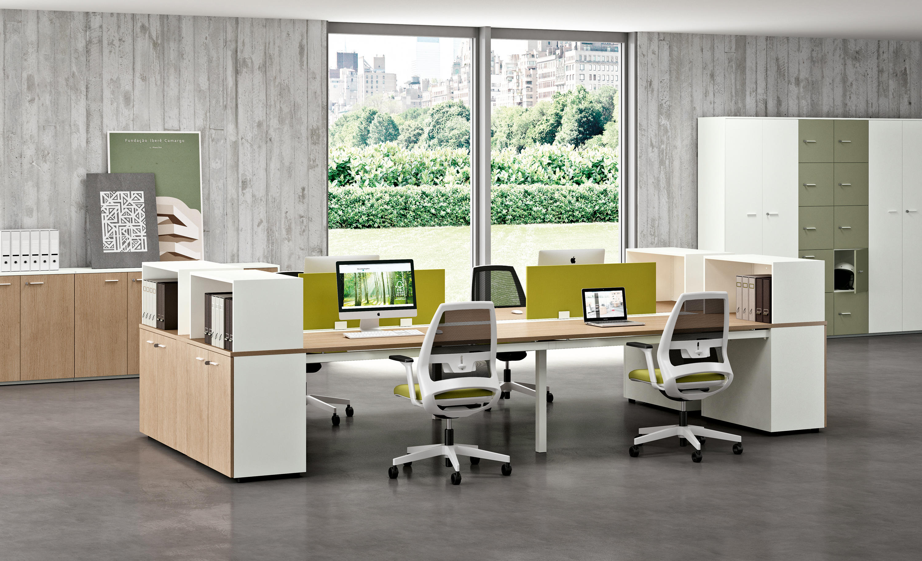 Contemporary office desk X10 - Quadrifoglio