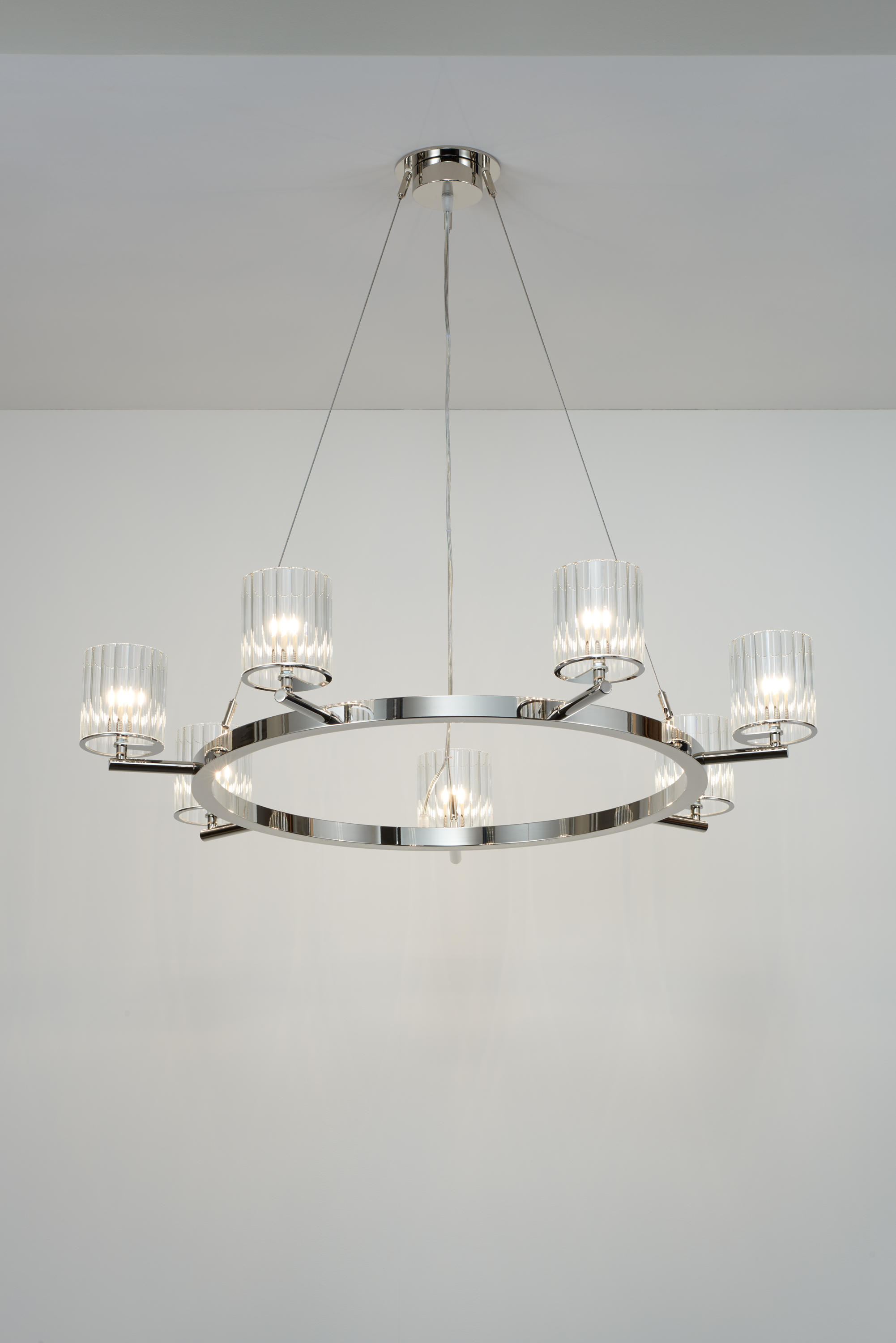 Flute Chandelier polished nickel | Architonic