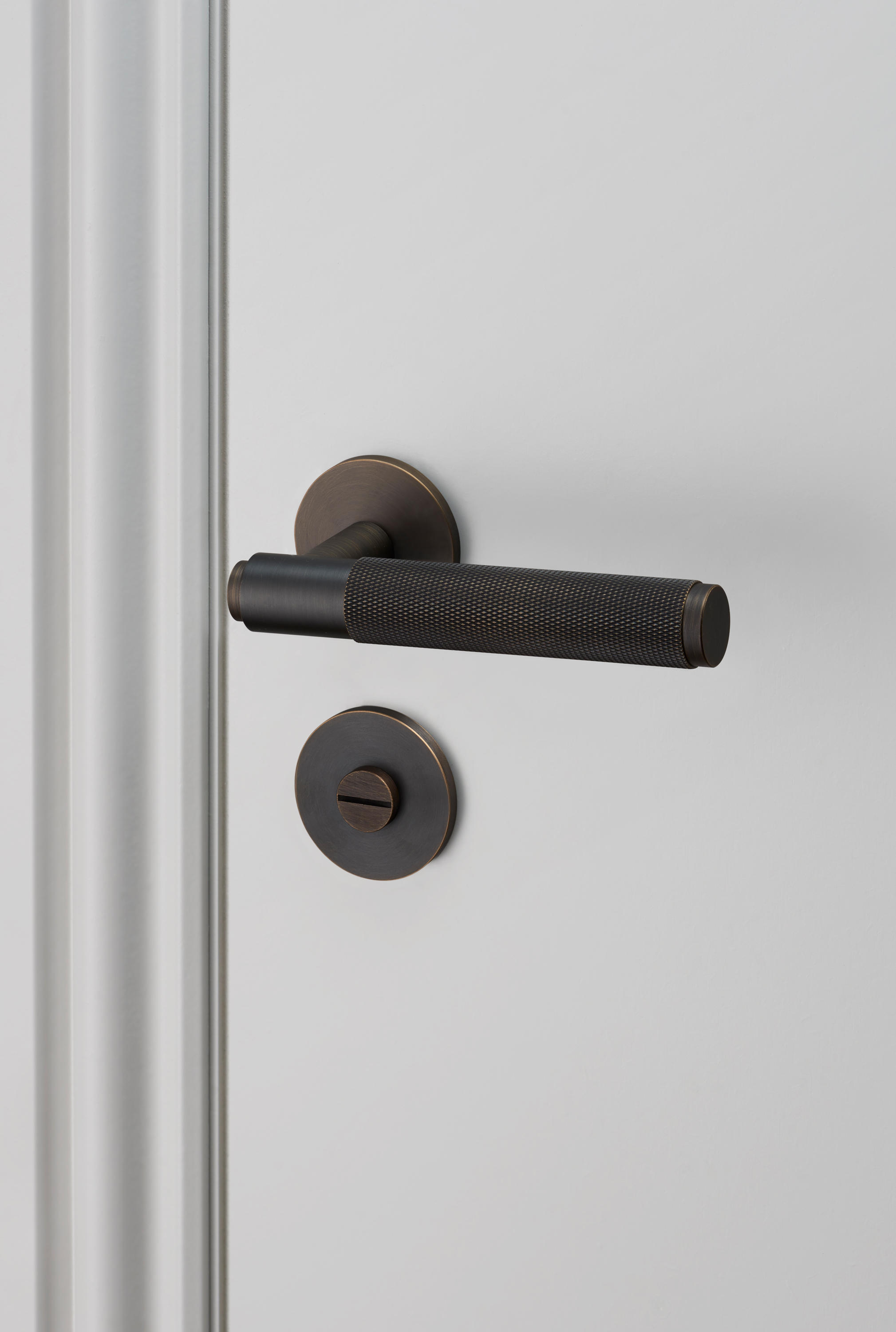 Door Lever Handle, Smoked Bronze