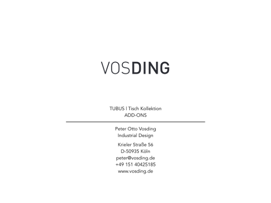 Vosding | Tubus |Ticsh Kollektion | Add-Ons