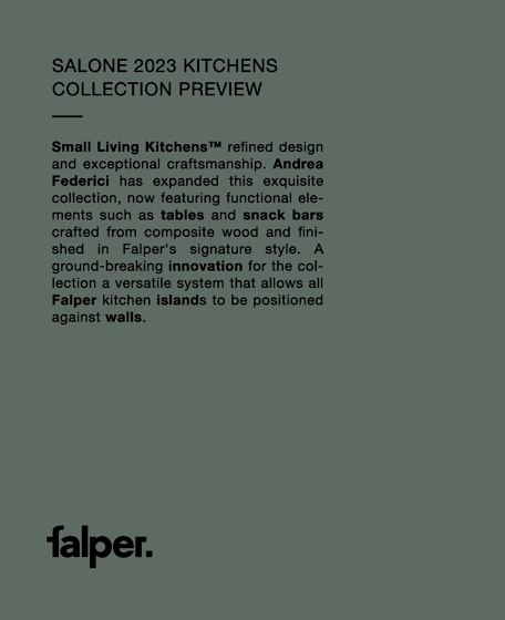 SALONE 2023 KITCHENS COLLECTION PREVIEW