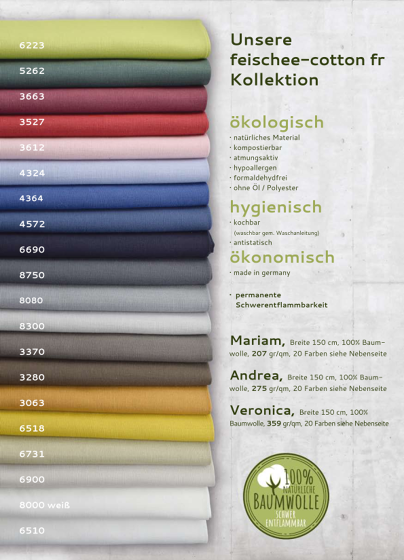 Feischee Cotton Farben Musterkarte