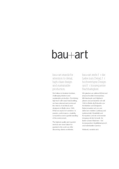 bau+art Imagebrochue 2010