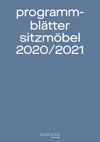 Programm­ Blätter Sitzmöbel 2020/2021