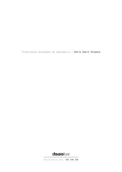 Proyectores autónomos de emergencia / Serie Zenit Estanco