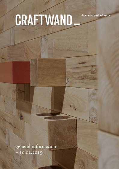 Craftwand | The Modular Wood Wall System | 2015