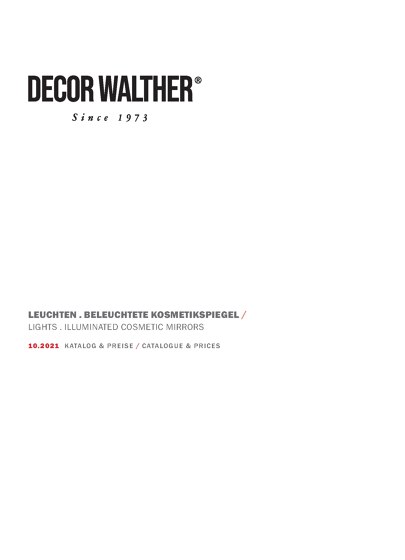 DECOR WALTHER catalogues | Architonic