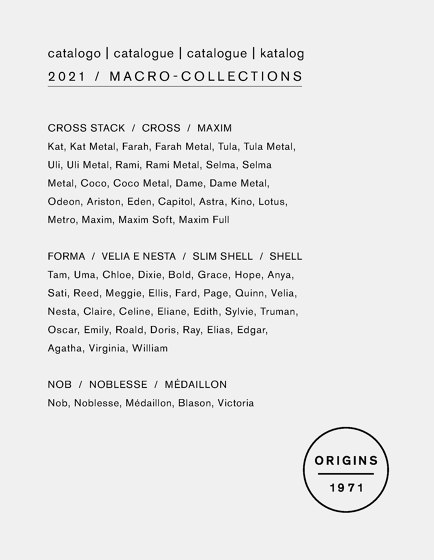 ORIGINS 1971 catalogues | Architonic
