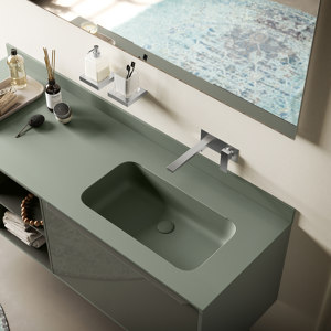 Integrated washbasin tops
