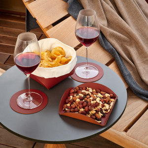 Wine glass coasters