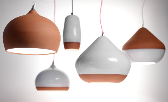 Terracotta Medium (Top Glazed) | Lámparas de suspensión | Hand & Eye Studio