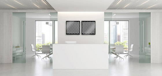 Foldart Light Paperfold - black white Light - Acryl transparent | Wall art / Murals | Foldart