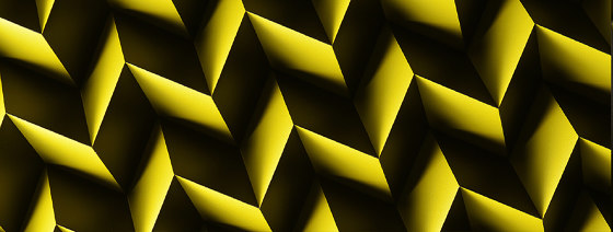Foldart Light Paperfold - black yellow Light - Acryl transparent | Wall art / Murals | Foldart