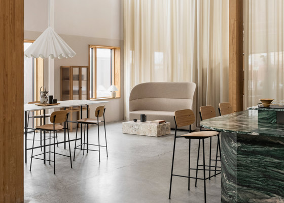 Co Counter Chair, Black Steel | White Plastic | Counter stools | Audo Copenhagen