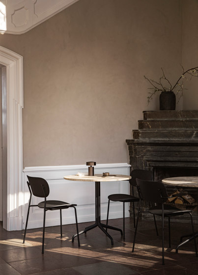 Co Counter Chair, Black Steel | Dark Stained Oak, Dakar 0842 | Counter stools | Audo Copenhagen
