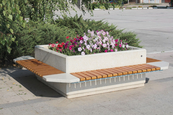 Square Planter Bench 225 | Benches | ETE