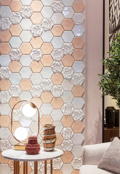 Floral Flat White Matte | Ceramic tiles | Mambo Unlimited Ideas