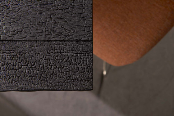 Burned Wood Fineline Black matte lacquered | Placages bois | VD Holz in Form