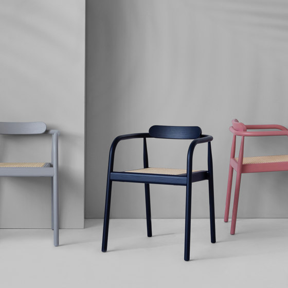 Ahm Chair | Ash Grey with Cane Seat | Chairs | Please Wait to be Seated