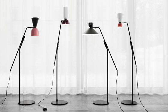 Alphabeta Floor Lamp (EU/UK Plug) Black Red / Beige Grey | Luminaires sur pied | Hem Design Studio
