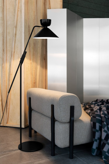 Alphabeta Floor Lamp (EU/UK Plug) Black Red / Beige Grey | Luminaires sur pied | Hem Design Studio