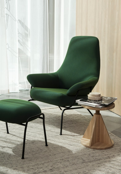 Hai Chair Melange Grey + Ottoman | Armchairs | Hem Design Studio