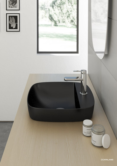 Green Lux 40x40 Satin Black | Wash basins | Ceramica Catalano